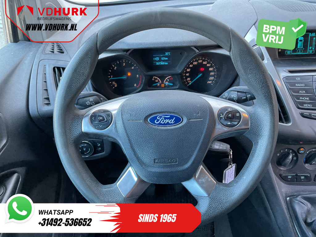 Ford Transit Connect 1.6 TDCI L2 EXPORT Stoelverw./ 3Pers./ Airco/ Inrichting/ 17?LMV/ Dakdragers/ PDC/ Trekhaak 17