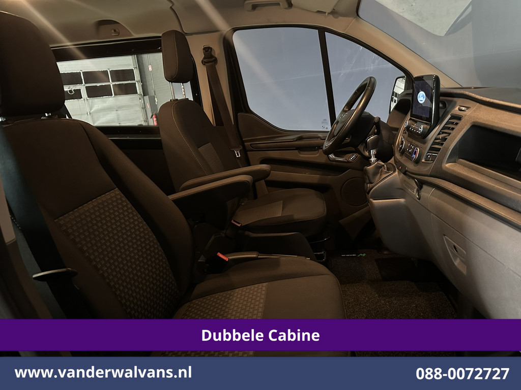 Ford Transit Custom 2.0 TDCI 130pk L2H1 Dubbele Cabine Euro6 Airco | 5-Zits | Navigatie | LED | Apple Carplay | Cruisecontrol 2800kg trekhaak, LM velgen, Parkeersensoren 10
