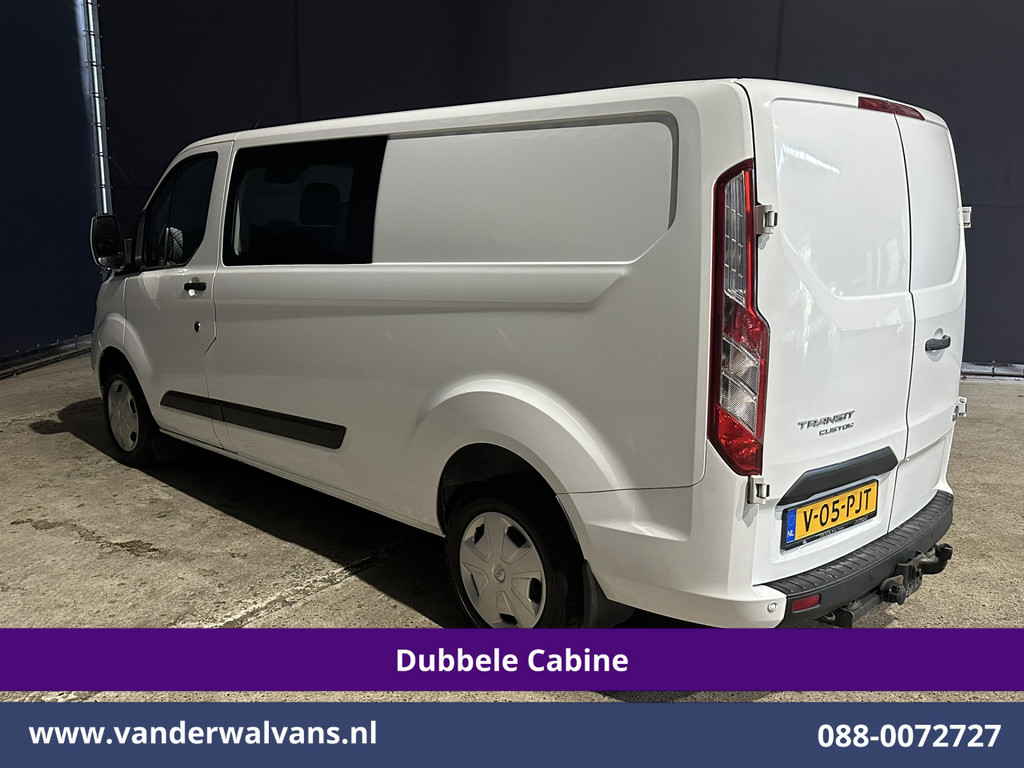 Ford Transit Custom 2.0 TDCI 130pk L2H1 Dubbele Cabine Euro6 Airco | 6-Zits | LED | Cruisecontrol | Trekhaak Parkeersensoren, Verwarmde voorruit 10