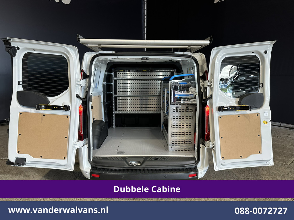 Ford Transit Custom 2.0 TDCI 130pk L2H1 Dubbele Cabine Euro6 inrichting | Airco | 5-Zits | Imperiaal | LED | Cruisecontrol Stoelverwarming, Parkeersensoren, 2800kg trekvermogen 12