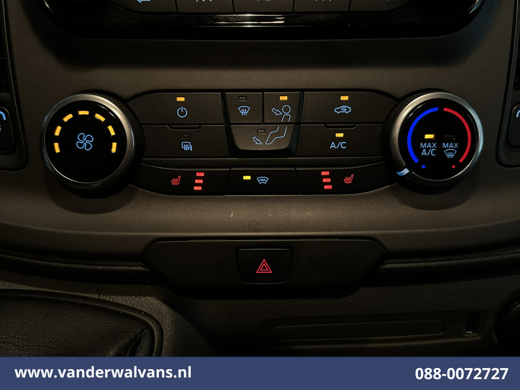 Ford Transit Custom 2.0 TDCI 130pk L2H1 Euro6 Airco | Android Auto | Stoelverwarming | Cruisecontrol | Parkeersensoren 2800kg trekvermogen, verwarmde voorruit, bijrijdersbank, LED 16