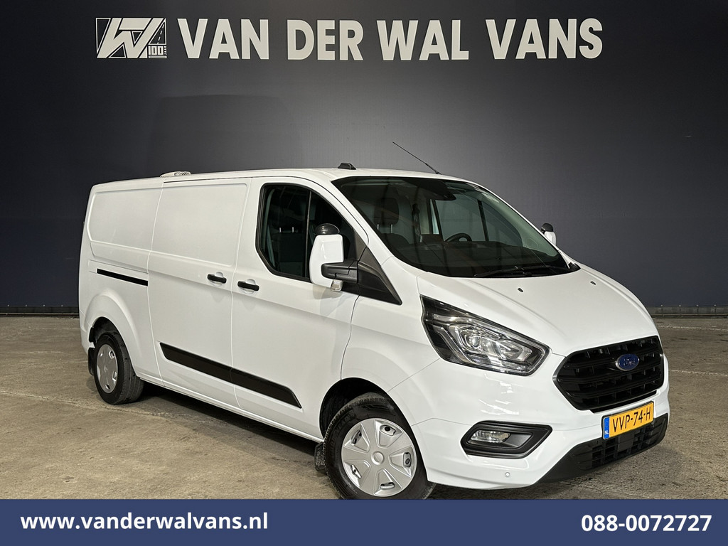 Ford Transit Custom 2.0 TDCI 130pk L2H1 Euro6 Airco | Camera | 2800kg Trekhaak | LED | Android Auto Cruisecontrol, Verwarmde voorruit, Stoelverwarming, Parkeersensoren, Bijrijdersbank