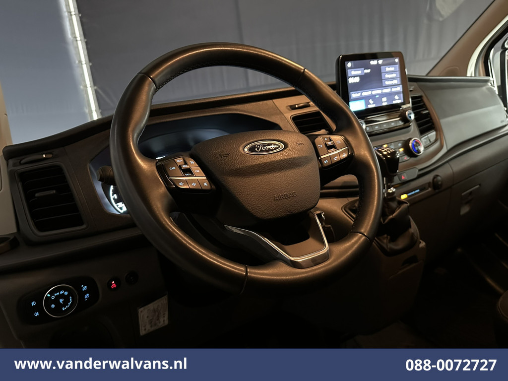 Ford Transit Custom 2.0 TDCI 130pk L2H1 Euro6 Airco | Camera | 2800kg Trekhaak | LED | Android Auto Cruisecontrol, Verwarmde voorruit, Stoelverwarming, Parkeersensoren, Bijrijdersbank 16