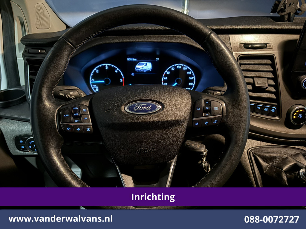 Ford Transit Custom 2.0 TDCI 130pk L2H1 Inrichting Euro6 Airco | Camera | Omvormer | LED | Cruisecontrol | Verwarmde voorruit Parkeersensoren, 2800kg trekvermogen, Bijrijdersbank 6