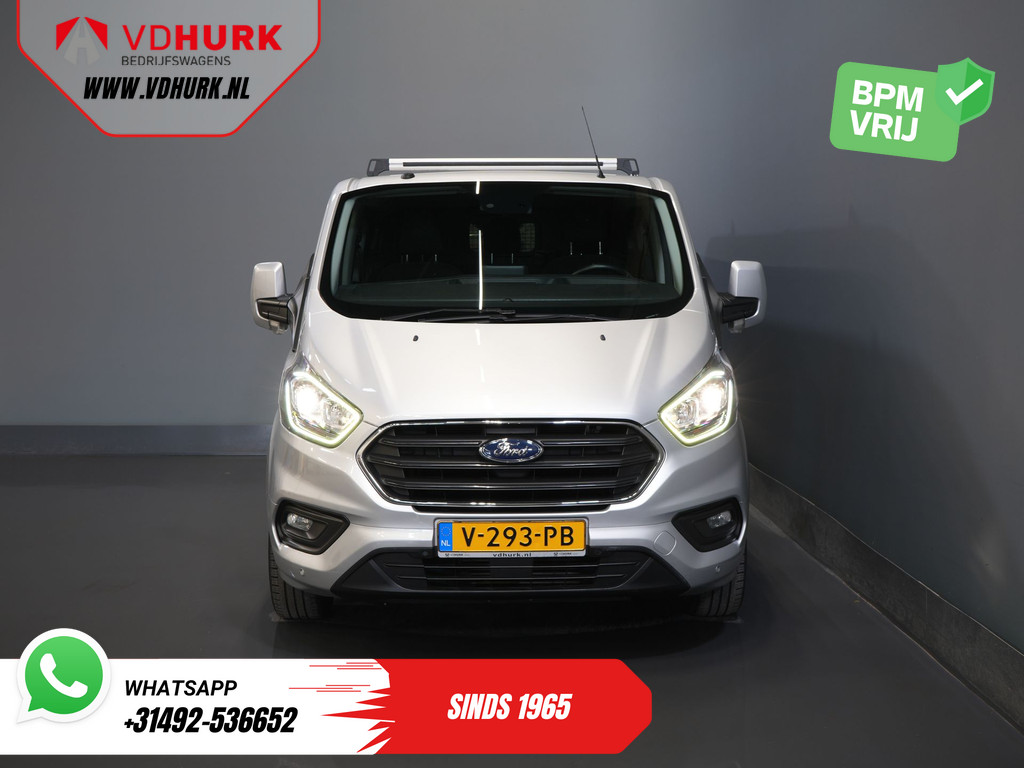 Ford Transit Custom 2.0 TDCI 130 pk L2 Limited DC Dubbel Cabine 2xSchuifdeur/ Stoelverw./ Carplay/ Cruise/ PDC/ Camera/ Navi/ Trekhaak/ Alarm III 7
