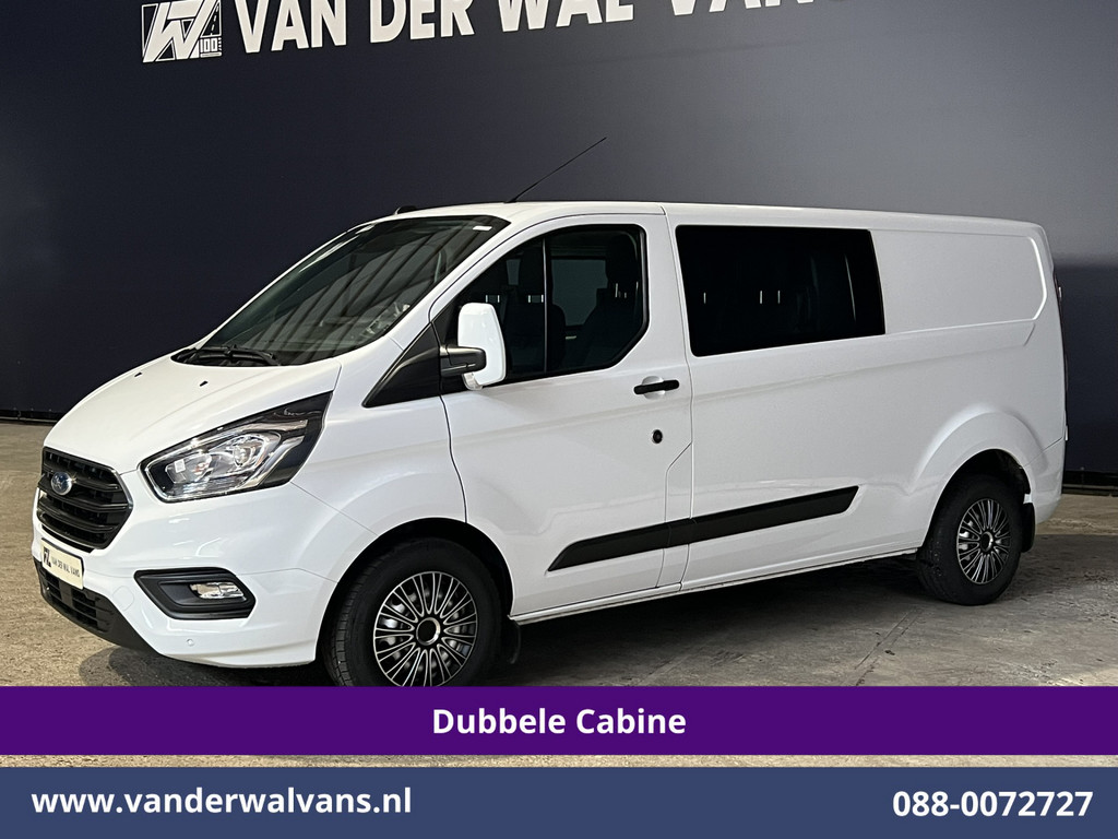 Ford Transit Custom 2.0 TDCI 131pk Automaat L2H1 Dubbele Cabine Euro6 Airco | 6-Zits | Camera | Navigatie | LED | Adaptieve Cruisecontrol Apple Carplay, Trekhaak, Stoelverwarming, Verwarmde voorruit 10