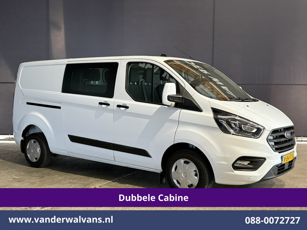 Ford Transit Custom 2.0 TDCI 131pk L2H1 Dubbele Cabine Euro6 Airco | 6-Zits | Camera | Apple Carplay | Xenon | Cruisecontrol 2540kg Trekhaak, Android Auto, Verwarmde voorruit, Parkeersensoren 10