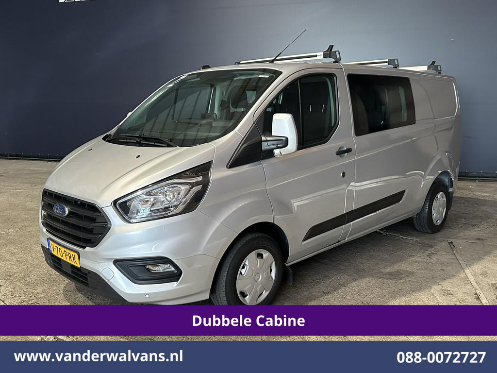 Ford Transit Custom 2.0 TDCI 131pk L2H1 Dubbele Cabine Euro6 Airco | 6-Zits | Camera | Navigatie | Apple Carplay | LED | Cruisecontrol Android Auto, Parkeersensoren, 2800kg Trekhaak, Dakdragers 12