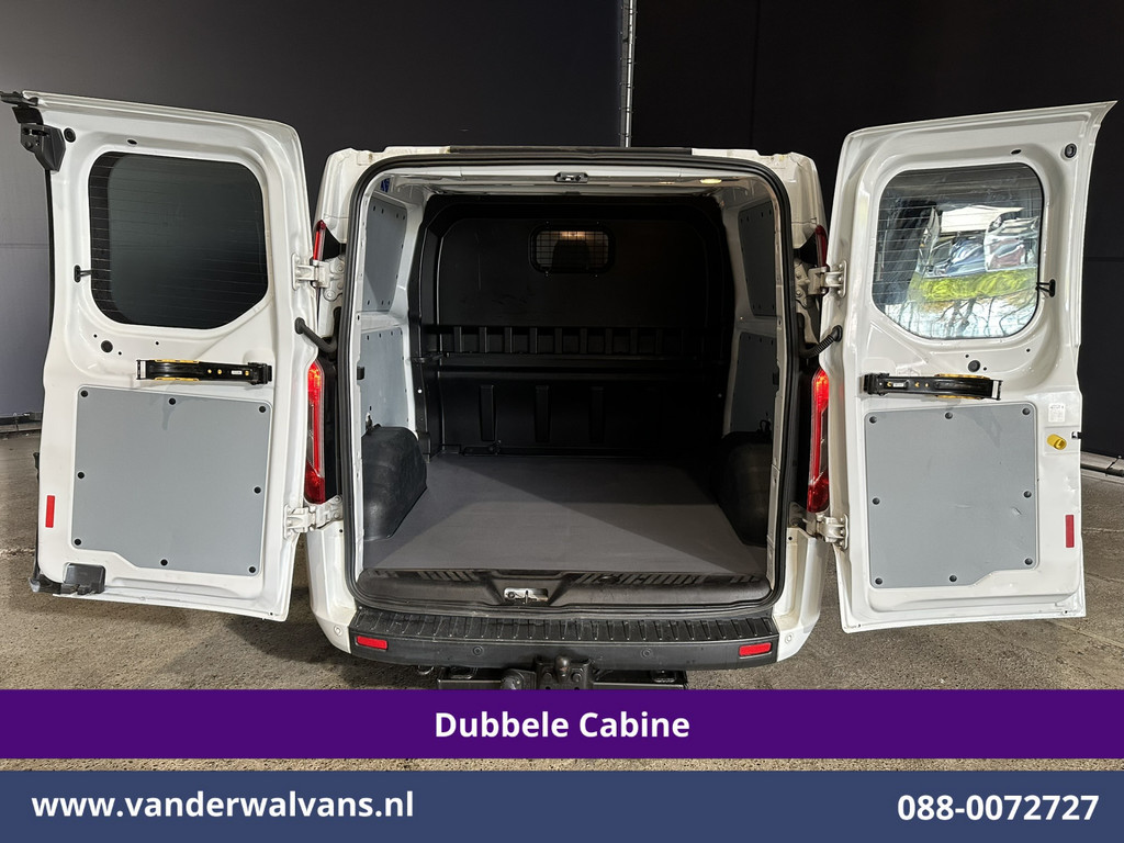 Ford Transit Custom 2.0 TDCI 131pk L2H1 Dubbele Cabine Euro6 Airco | 6-Zits | LED | Cruisecontrol | 2800kg trekhaak Parkeersensoren, Stoelverwarming 12