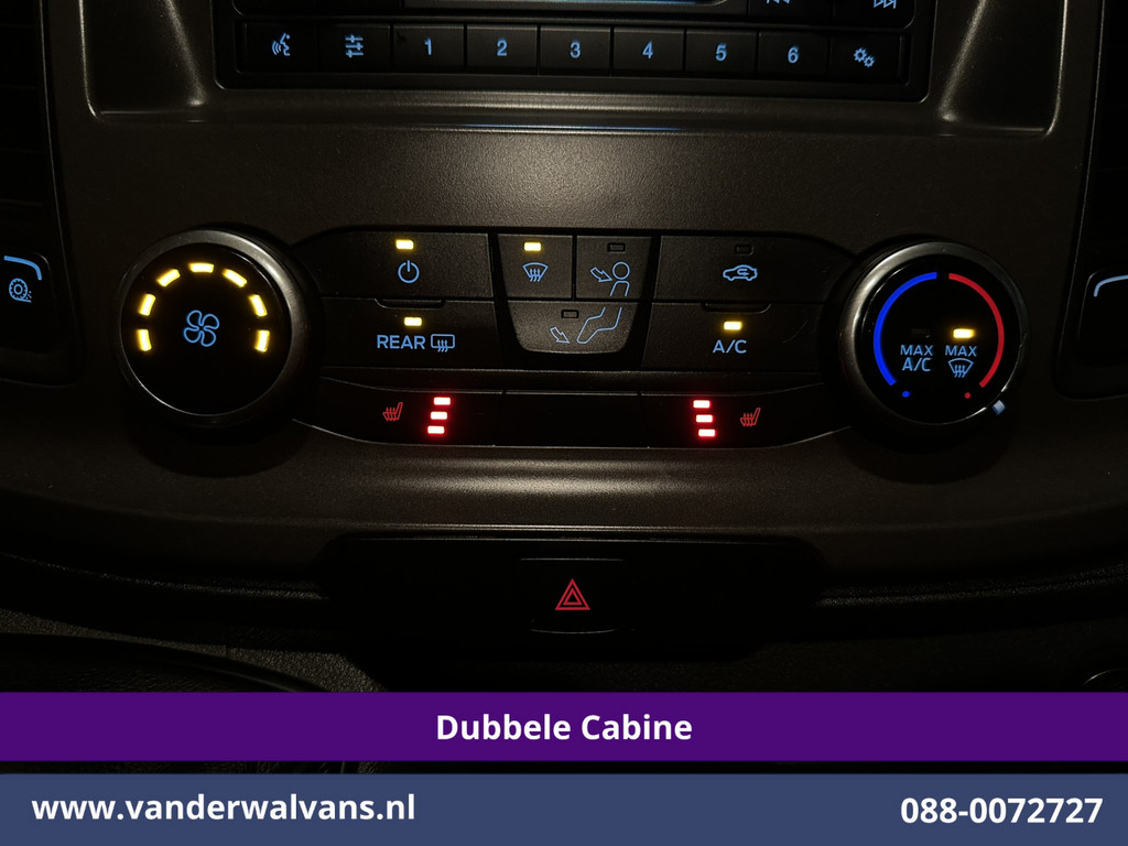 Ford Transit Custom 2.0 TDCI 131pk L2H1 Dubbele Cabine Euro6 Airco | 6-Zits | LED | Cruisecontrol | 2800kg trekhaak Parkeersensoren, Stoelverwarming 6