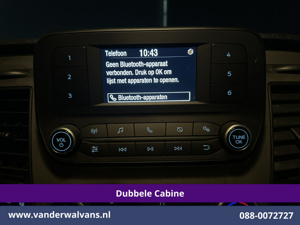 Ford Transit Custom 2.0 TDCI 131pk L2H1 Dubbele Cabine Euro6 Airco | 6-Zits | LED | Cruisecontrol | Parkeersensoren Achterklep, 2800kg trekvermogen 16