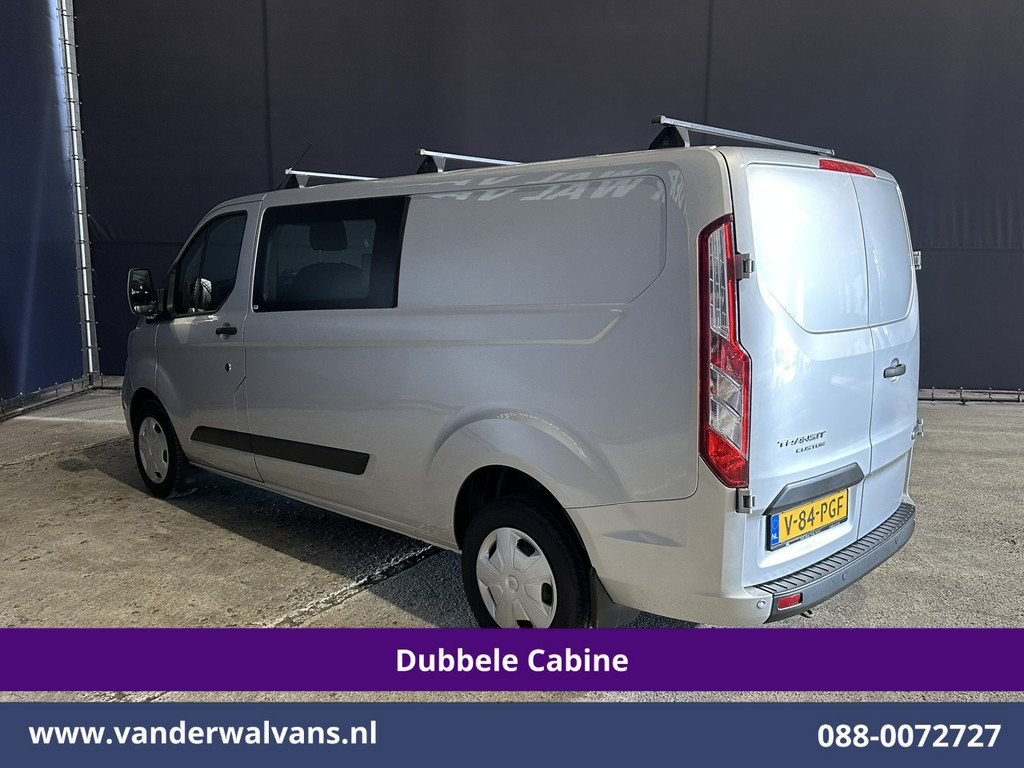 Ford Transit Custom 2.0 TDCI 131pk L2H1 Dubbele Cabine Euro6 Airco | 6-Zits | LED | Cruisecontrol | Verwarmde voorruit Parkeersensoren, Dakdragers, 2800kg trekvermogen 10