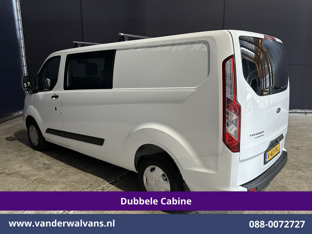 Ford Transit Custom 2.0 TDCI 131pk L2H1 Dubbele Cabine Inrichting Euro6 Airco | 5-Zits | Camera | Cruisecontrol | LED Parkeersensoren, Stoelverwarming, Achterklep, Dakdragers, 2800kg trekvermogen 12