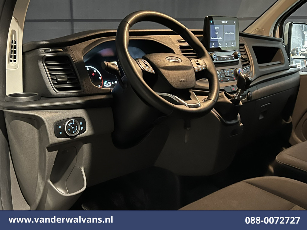 Ford Transit Custom 2.0 TDCI 131pk L2H1 Euro6 Airco | 2800kg Trekhaak | Apple Carplay | LED | Cruisecontrol Android Auto, Verwarmde voorruit, Stoelverwarming, Parkeersensoren, Bijrijdersbank 16