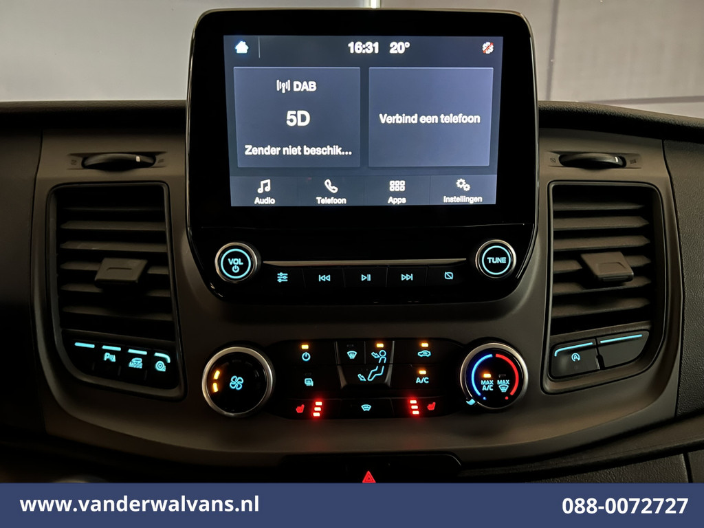Ford Transit Custom 2.0 TDCI 131pk L2H1 Euro6 Airco | 2800kg Trekhaak | Apple Carplay | LED | Cruisecontrol Android Auto, Verwarmde voorruit, Stoelverwarming, Parkeersensoren, Bijrijdersbank 17