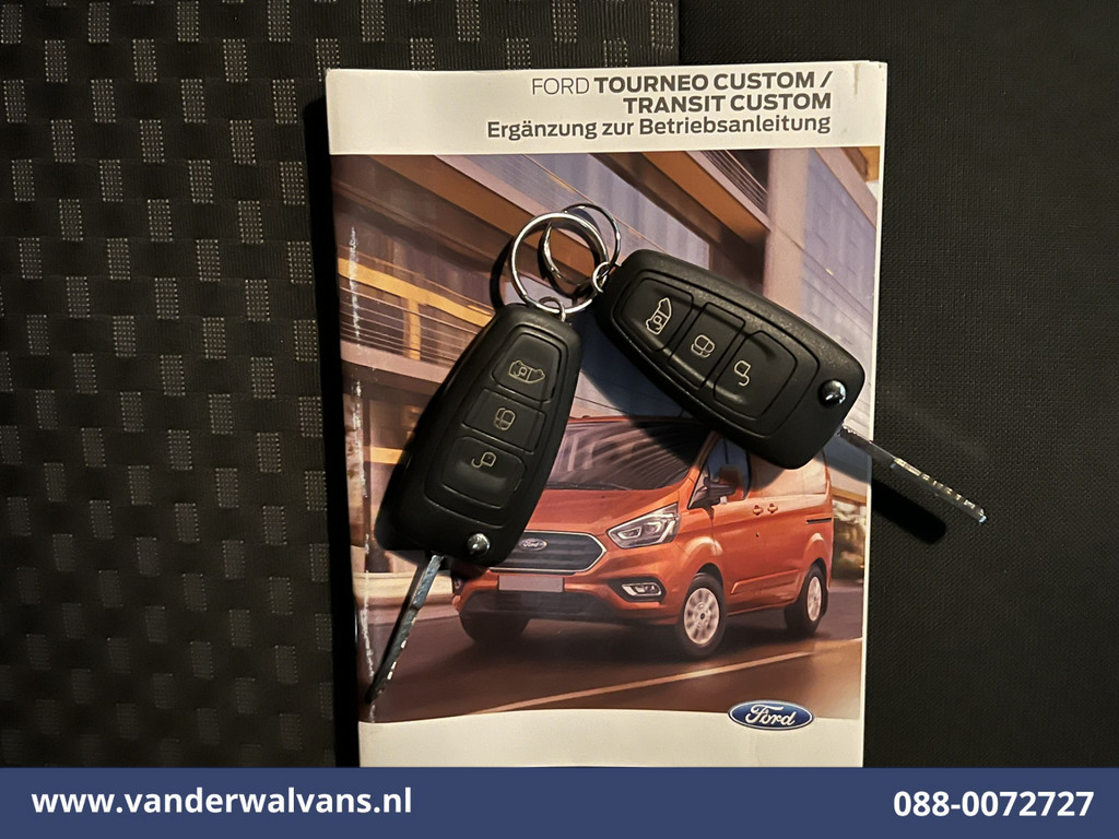 Ford Transit Custom 2.0 TDCI 131pk L2H1 Euro6 Airco | 2800kg Trekhaak | Apple Carplay | LED | Cruisecontrol Android Auto, Verwarmde voorruit, Stoelverwarming, Parkeersensoren, Bijrijdersbank 19