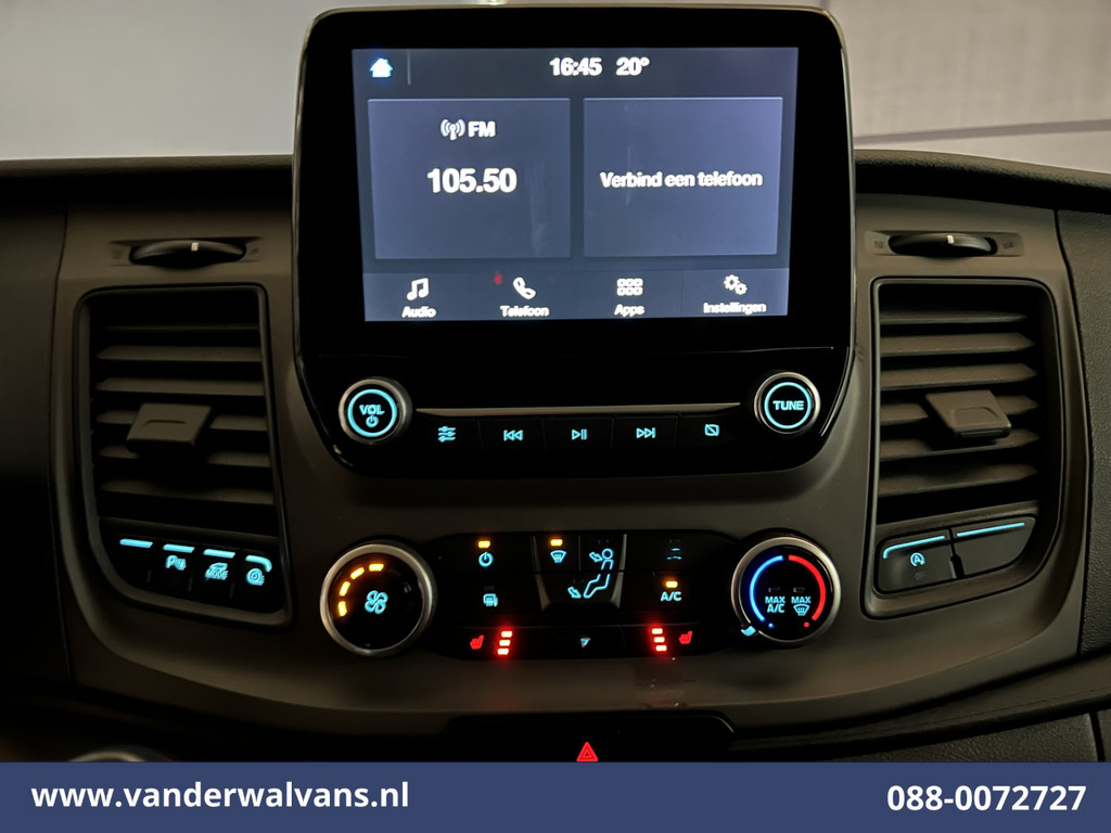 Ford Transit Custom 2.0 TDCI 131pk L2H1 Euro6 Airco | Apple Carplay | Android Auto | LED | Cruisecontrol Verwarmde voorruit, Stoelverwarming, Parkeersensoren Bijrijdersbank, 2800kg trekvermogen 17