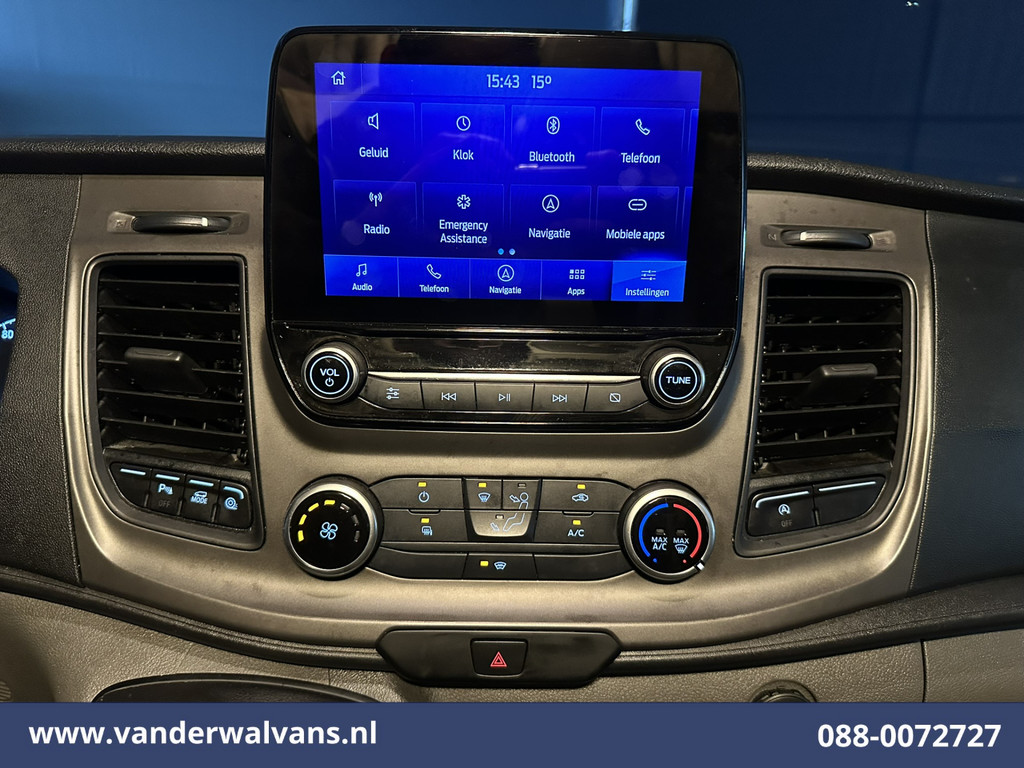 Ford Transit Custom 2.0 TDCI 131pk L2H1 Euro6 Airco | Camera | Leder | Navigatie | LED | Cruisecontrol Verwarmde Voorruit, Parkeersensoren, Bijrijdersbank, 2800kg trekvermogen 15