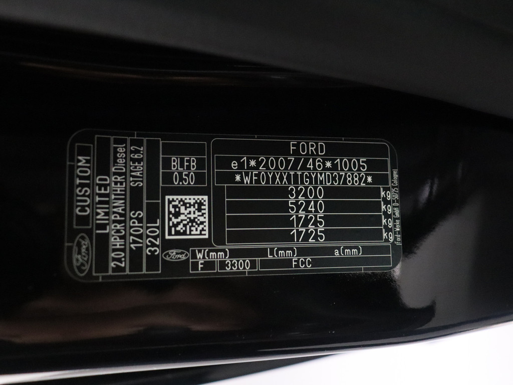 Ford Transit Custom 2.0TDCI 170PK Lang Limited | Multimedia | Camera | Betimmering | 3-Persoons | Airco | Cruise 20