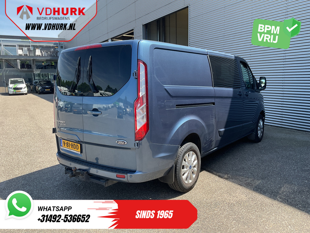 Ford Transit Custom 2.0 TDCI 170 pk Aut. L2 DC Dubbel Cabine 2xSchuifdeur/ Carplay/ Stoelverw./ Navi/ Airco/ Camera/ Cruise/ 16?LMV/ PDC/ Trekhaak 10
