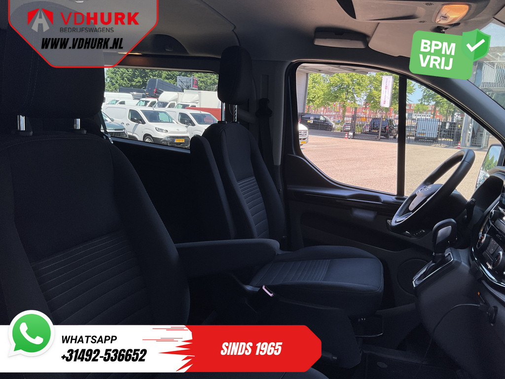 Ford Transit Custom 2.0 TDCI 170 pk Aut. L2 DC Dubbel Cabine 2xSchuifdeur/ Carplay/ Stoelverw./ Navi/ Airco/ Camera/ Cruise/ 16?LMV/ PDC/ Trekhaak 12