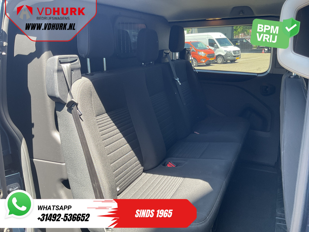 Ford Transit Custom 2.0 TDCI 170 pk Aut. L2 DC Dubbel Cabine 2xSchuifdeur/ Carplay/ Stoelverw./ Navi/ Airco/ Camera/ Cruise/ 16?LMV/ PDC/ Trekhaak 13