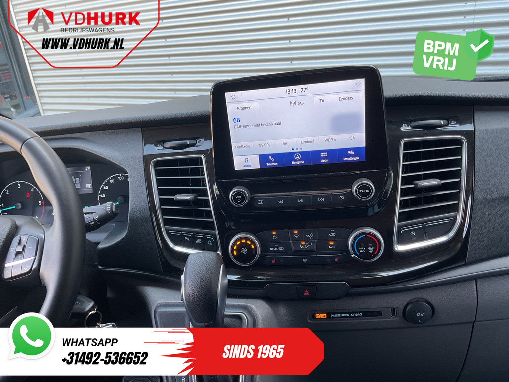 Ford Transit Custom 2.0 TDCI 170 pk Aut. L2 DC Dubbel Cabine 2xSchuifdeur/ Carplay/ Stoelverw./ Navi/ Airco/ Camera/ Cruise/ 16?LMV/ PDC/ Trekhaak 15