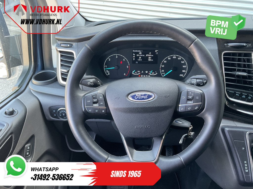Ford Transit Custom 2.0 TDCI 170 pk Aut. L2 DC Dubbel Cabine 2xSchuifdeur/ Carplay/ Stoelverw./ Navi/ Airco/ Camera/ Cruise/ 16?LMV/ PDC/ Trekhaak 16