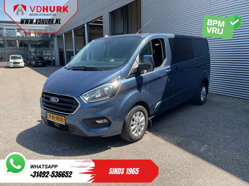 Ford Transit Custom 2.0 TDCI 170 pk Aut. L2 DC Dubbel Cabine 2xSchuifdeur/ Carplay/ Stoelverw./ Navi/ Airco/ Camera/ Cruise/ 16?LMV/ PDC/ Trekhaak 9