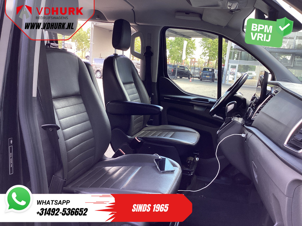 Ford Transit Custom 2.0 TDCI 170 pk Aut. L2 Limited DC Dubbel Cabine EXPORT ONLY Riem V.V/ Adapt.Cruise/ Bi-Xenon/ Leder/ 2xSchuifdeur/ Elek.Stoel/ Carplay/ Stoelverw./ Camera/ Navi/ PDC/ Trekhaak 10