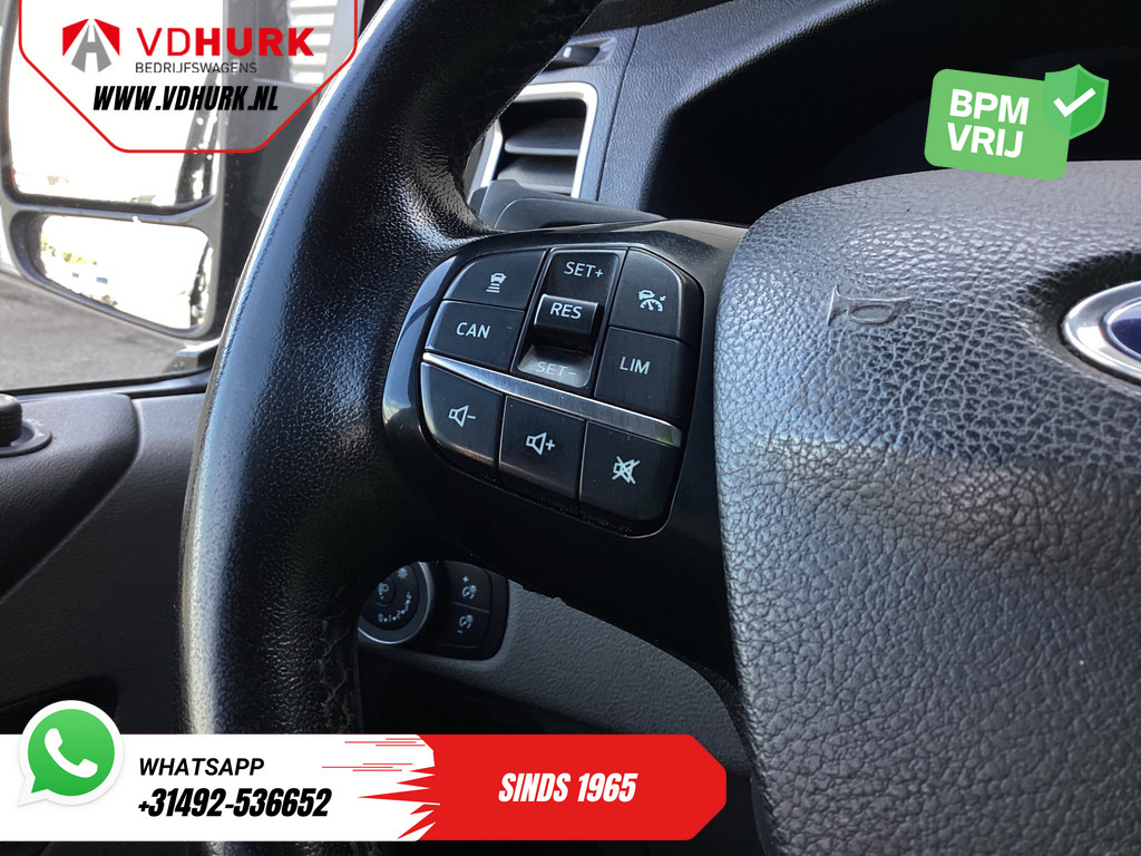 Ford Transit Custom 2.0 TDCI 170 pk Aut. L2 Limited DC Dubbel Cabine EXPORT ONLY Riem V.V/ Adapt.Cruise/ Bi-Xenon/ Leder/ 2xSchuifdeur/ Elek.Stoel/ Carplay/ Stoelverw./ Camera/ Navi/ PDC/ Trekhaak 13