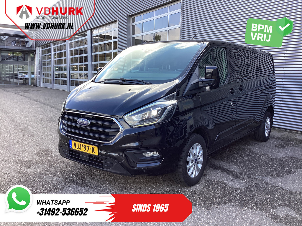 Ford Transit Custom 2.0 TDCI 170 pk Aut. L2 Limited DC Dubbel Cabine EXPORT ONLY Riem V.V/ Adapt.Cruise/ Bi-Xenon/ Leder/ 2xSchuifdeur/ Elek.Stoel/ Carplay/ Stoelverw./ Camera/ Navi/ PDC/ Trekhaak 7