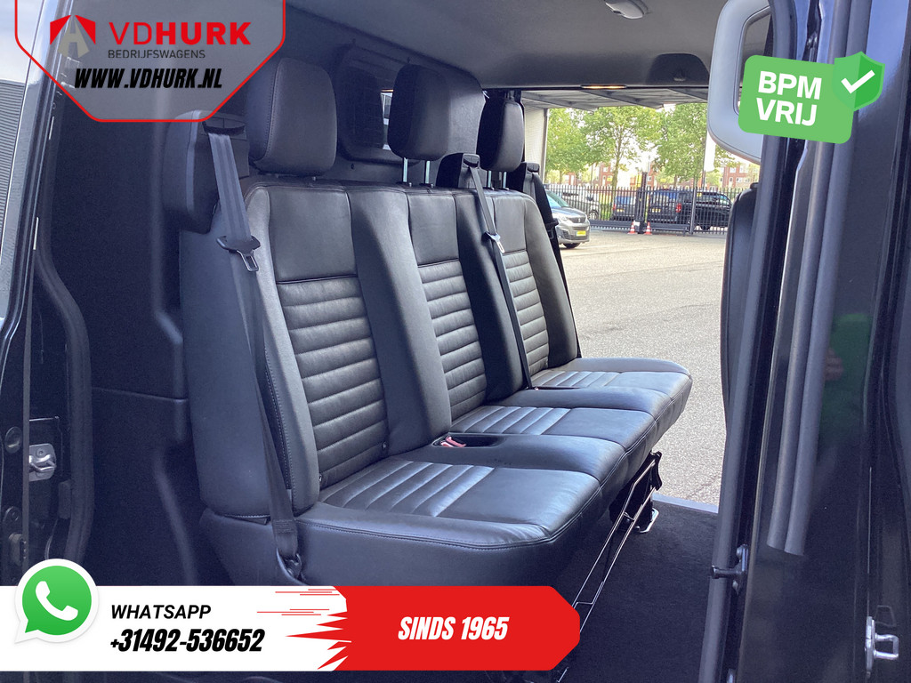 Ford Transit Custom 2.0 TDCI 170 pk Aut. L2 Limited DC Dubbel Cabine EXPORT ONLY Riem V.V/ Adapt.Cruise/ Bi-Xenon/ Leder/ 2xSchuifdeur/ Elek.Stoel/ Carplay/ Stoelverw./ Camera/ Navi/ PDC/ Trekhaak 9
