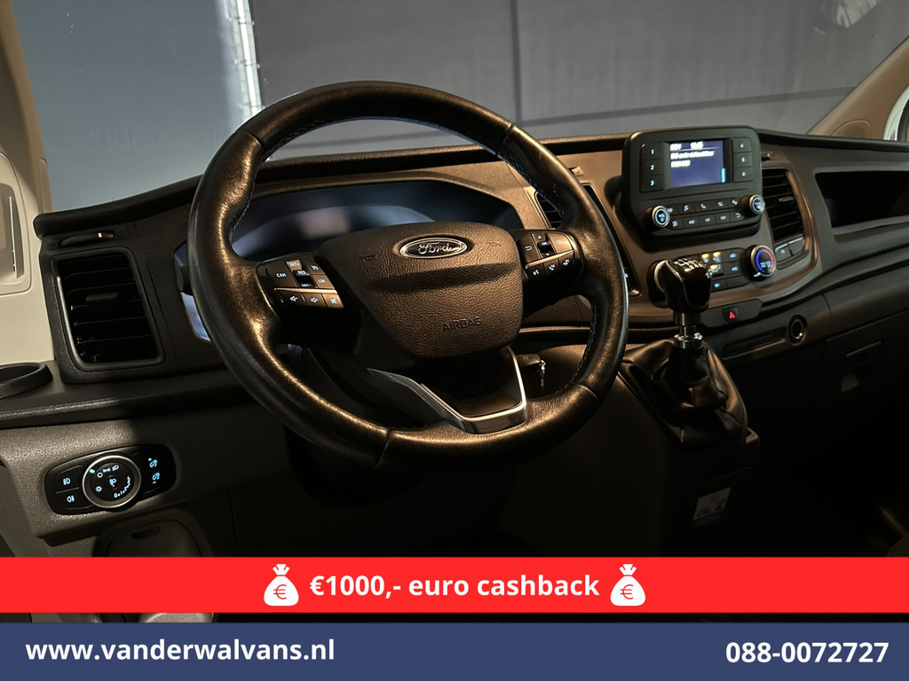 Ford Transit Custom 2.0 TDCI L1H1 Euro6 Airco | Camera | LED | Cruisecontrol | Parkeersensoren Bijrijdersbank, 2500kg trekvermogen 16