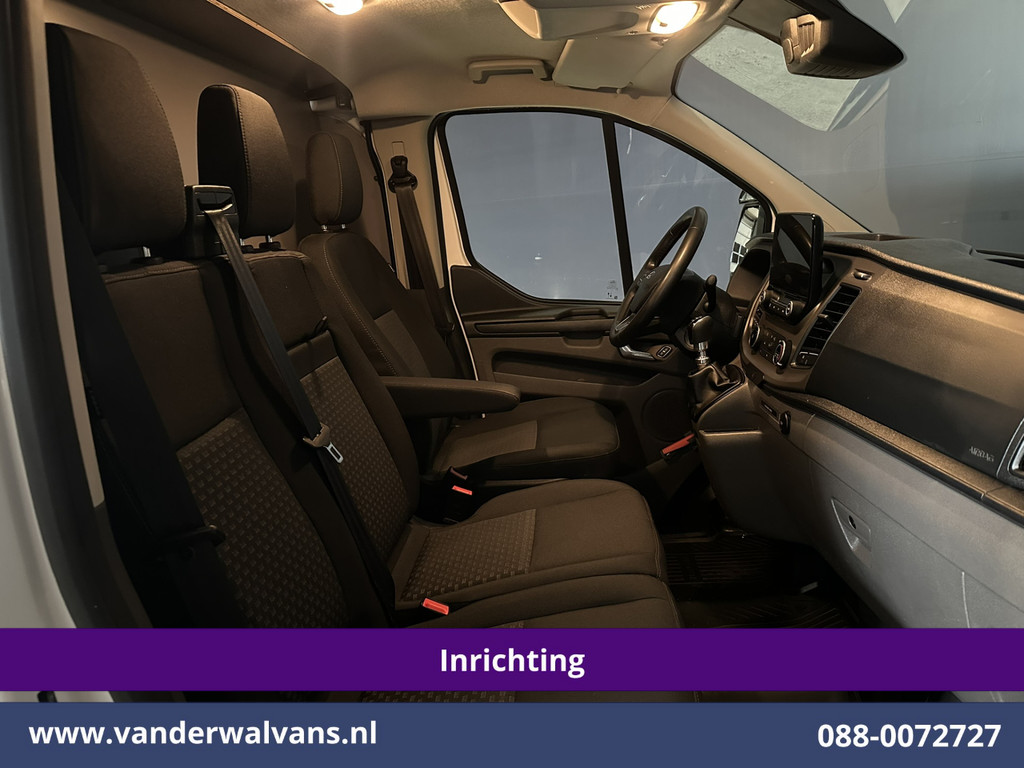 Ford Transit Custom 2.0 TDCI L1H1 Inrichting Euro6 Airco | Camera | Omvormer | LED | Cruisecontrol | Android Auto Stoelverwarming, Verwarmde voorruit, Parkeersensoren, Bijrijdersbank, 2500kg Trekhaak 10