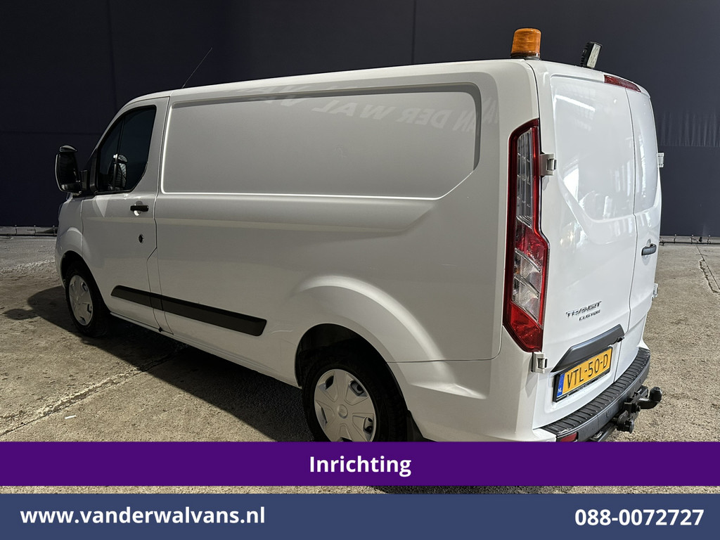 Ford Transit Custom 2.0 TDCI L1H1 Inrichting Euro6 Airco | Camera | Omvormer | LED | Cruisecontrol | Android Auto Stoelverwarming, Verwarmde voorruit, Parkeersensoren, Bijrijdersbank, 2500kg Trekhaak 13