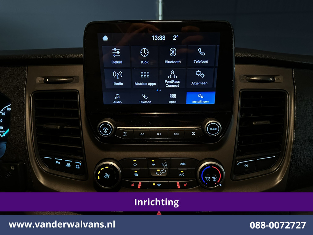 Ford Transit Custom 2.0 TDCI L1H1 Inrichting Euro6 Airco | Camera | Omvormer | LED | Cruisecontrol | Android Auto Stoelverwarming, Verwarmde voorruit, Parkeersensoren, Bijrijdersbank, 2500kg Trekhaak 19