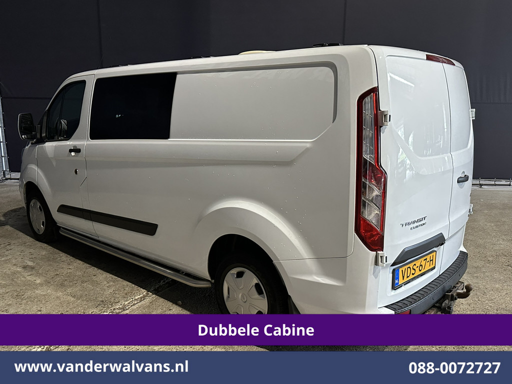Ford Transit Custom 2.0 TDCI L2H1 Dubbele cabine Euro6 Airco | 6-Zits | Camera | Navigatie | Trekhaak LED, Cruiscontrol, Verwarmde Voorruit, Parkeersensoren, dakdragers 12