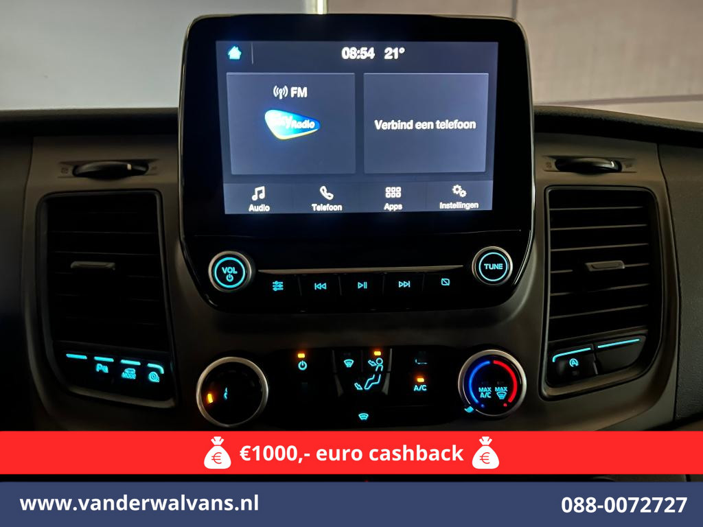 Ford Transit Custom 2.0 TDCI L2H1 Euro6 # Airco | Camera | Apple Carplay | Android Auto | LED | Cruisecontrol Parkeersensoren, verwarmde voorruit, Bijrijdersbank, 2800kg trekvermogen 15