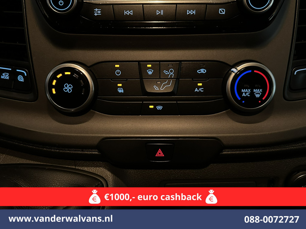 Ford Transit Custom 2.0 TDCI L2H1 Euro6 Airco | Camera | Apple Carplay | LED | Cruisecontrol 2800kg trekvermogen, Android Auto, Parkeersensoren, Verwarmde voorruit, Bijrijdersbank 7