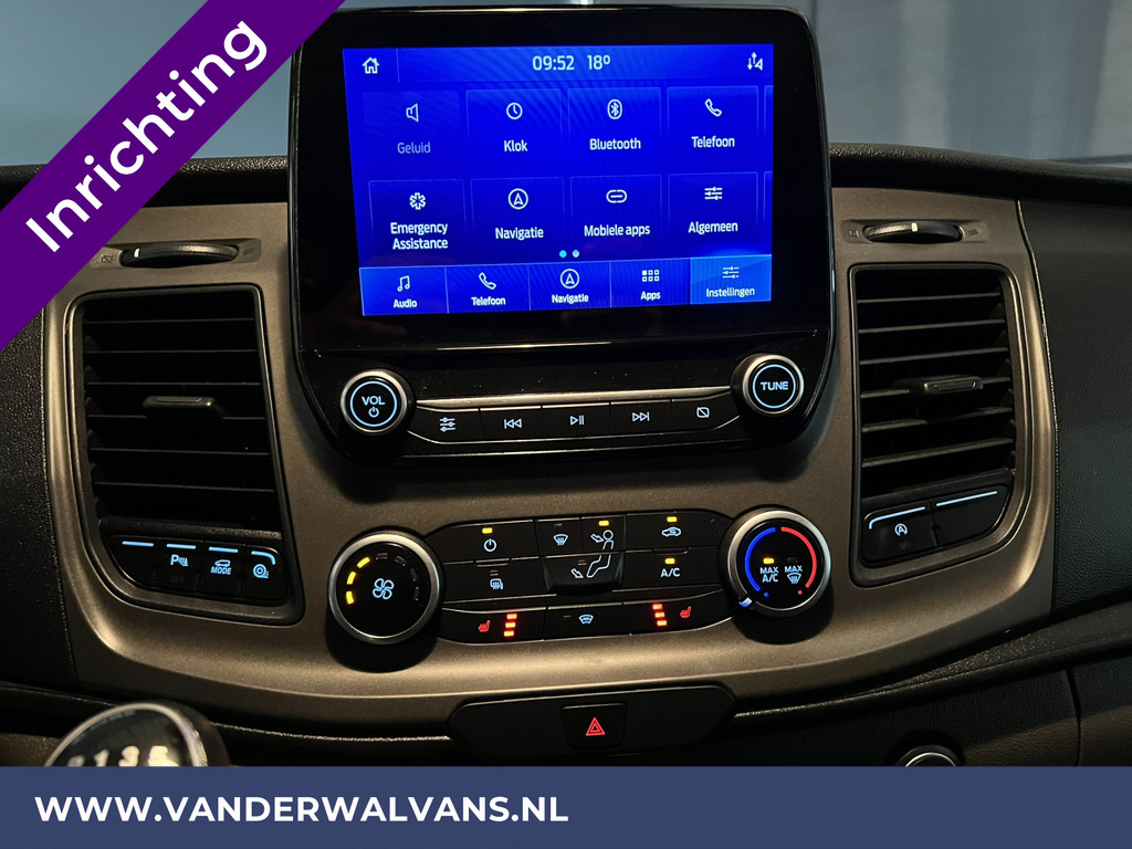 Ford Transit Custom 2.0 TDCI L2H1 Inrichting Euro6 Airco | Navigatie | Camera | LED | Cruisecontrol Parkeersensoren, Verwarmde voorruit, Stoelverwarming, Bijrijdersbank, 2800kg trekvermogen 18