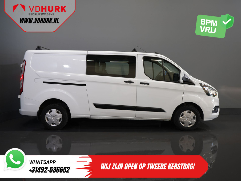 Ford Transit Custom 2.0 TDCI L2 Trend DC Dubbel Cabine BPM VRIJ! Stoelverw./ Carplay/ 2.7t Trekverm./ Navi/ PDC/ Cruise 11