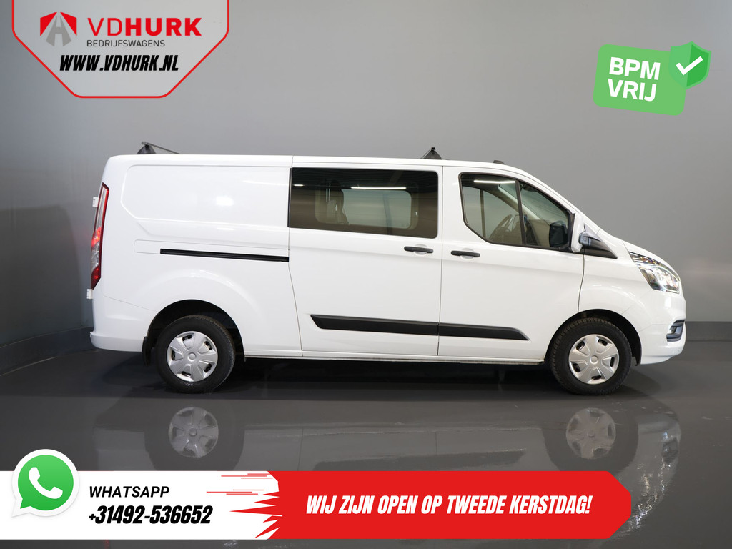 Ford Transit Custom 2.0 TDCI L2 Trend DC Dubbel Cabine BPM VRIJ! Stoelverw./ Carplay/ 2.7t Trekverm./ Navi/ PDC/ Cruise 11
