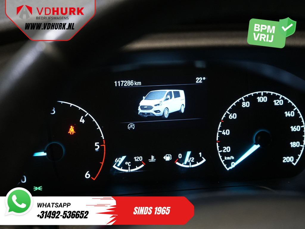 Ford Transit Custom 2.0 TDCI L2 Trend DC Dubbel Cabine BPM VRIJ! Stoelverw./ Carplay/ 2.7t Trekverm./ Navi/ PDC/ Cruise 19
