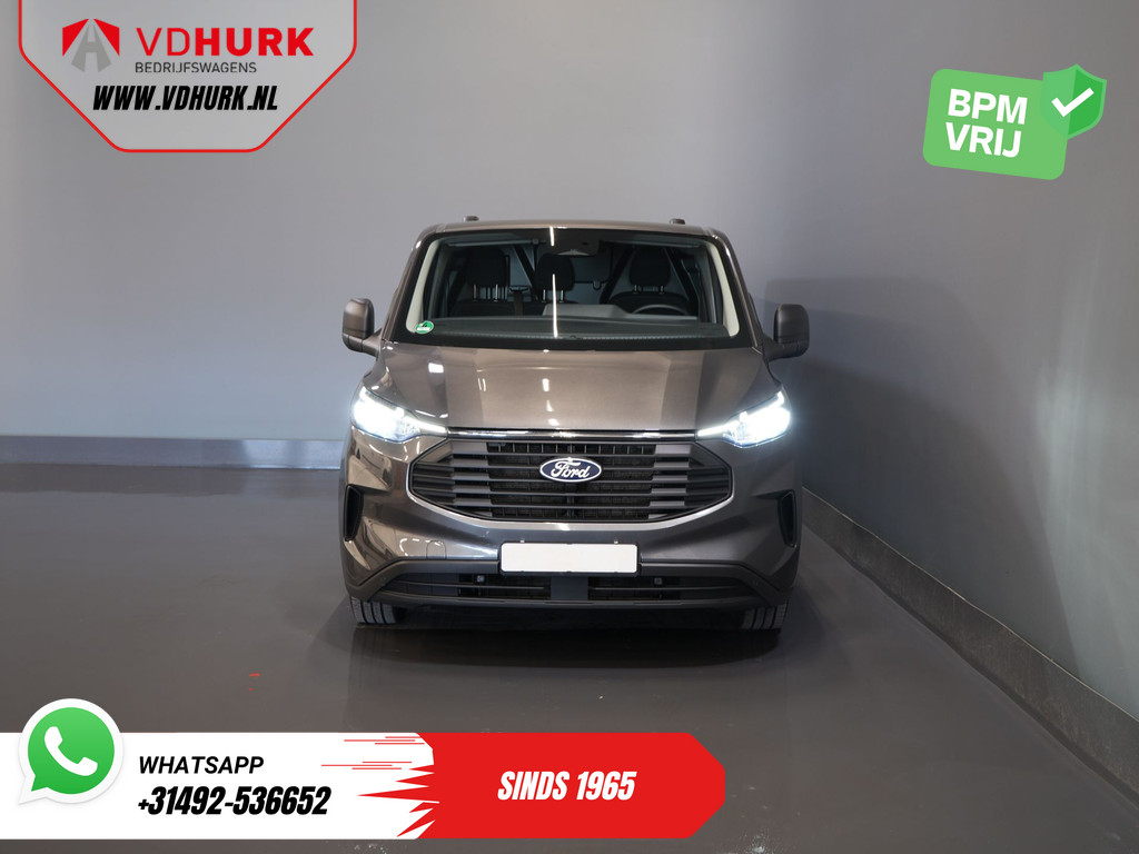 Ford Transit Custom 320 2.0 TDCI 136 pk Aut. L2 Trend BPM VRIJ! Garantie 3-28/ LED/ Adapt.Cruise/ 2.7t Trekverm./ Carplay/ Camera/ Trekhaak 7