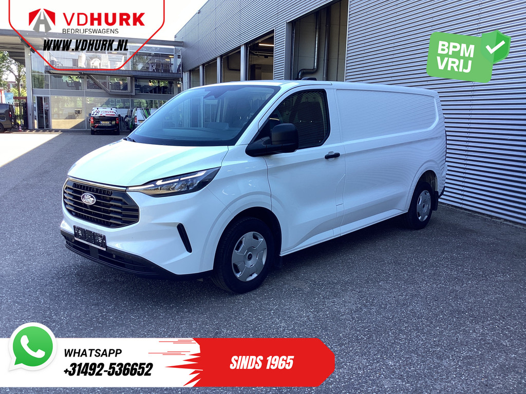 Ford Transit Custom 320 2.0 TDCI 136 pk L2 Trend BPM VRIJ! LED/ Standkachel/ Stoelverw/ 2.7t. Trekverm./ Carplay/ Camera/ Climate/ PDC/ Cruise 8