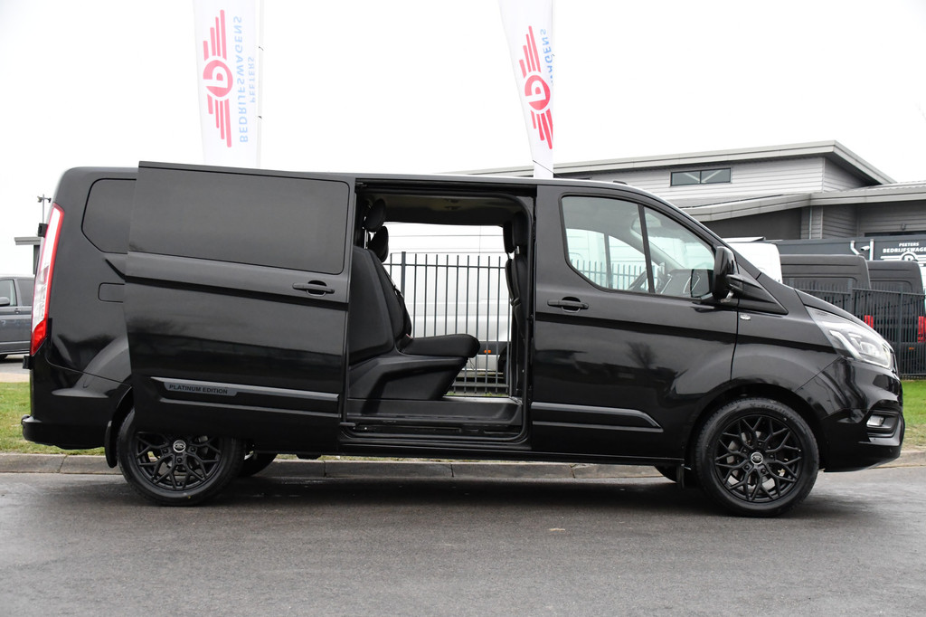 Ford Transit Custom 320 2.0 TDCI L2H1 Black Platinum Edition Camera, Cruise, Carplay, Leder, Xenon, Automaat, Trekhaak, Stoelverwarming, 2 x Schuifdeur, Uniek! 11