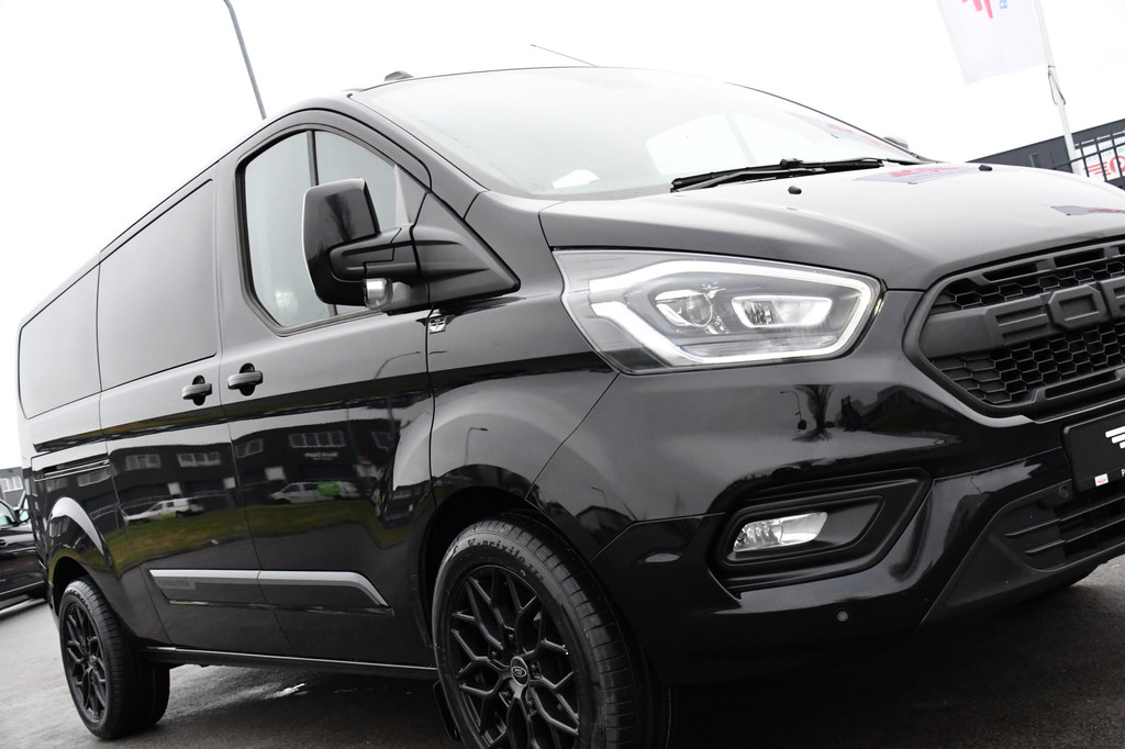 Ford Transit Custom 320 2.0 TDCI L2H1 Black Platinum Edition Camera, Cruise, Carplay, Leder, Xenon, Automaat, Trekhaak, Stoelverwarming, 2 x Schuifdeur, Uniek! 19