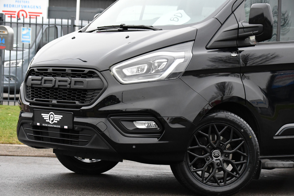 Ford Transit Custom 320 2.0 TDCI L2H1 Black Platinum Edition Camera, Cruise, Carplay, Leder, Xenon, Automaat, Trekhaak, Stoelverwarming, 2 x Schuifdeur, Uniek! 7