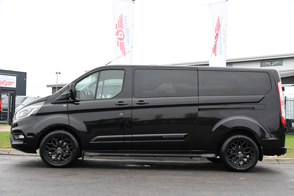 Ford Transit Custom 320 2.0 TDCI L2H1 Black Platinum Edition Camera, Cruise, Carplay, Leder, Xenon, Automaat, Trekhaak, Stoelverwarming, 2 x Schuifdeur, Uniek! 9